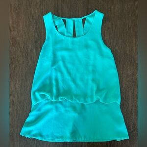 Naked Zebra Aqua Sleeveless Blouse